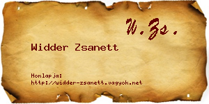 Widder Zsanett névjegykártya